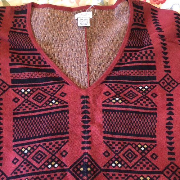 TASSO ELBA Collection Size OSFA
Poncho 100% Cotton Overhead V-Neck $119 NEW - Picture 10 of 16